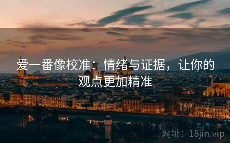 爱一番像校准:情绪与证据,让你的观点更加精准 爱一番像校准:情绪与证据,让你的观点更加精准