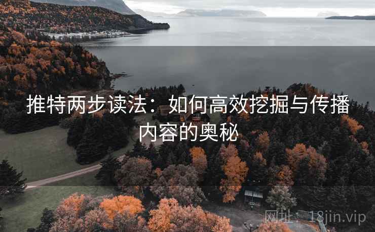 推特两步读法:如何高效挖掘与传播内容的奥秘 推特两步读法:如何高效挖掘与传播内容的奥秘