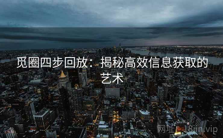 觅圈四步回放：揭秘高效信息获取的艺术